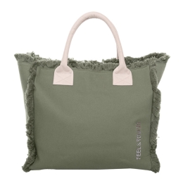 Τσάντα Ώμου Caribbean 40x35x20cm Khaki - Ammos Feel & Touch