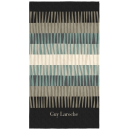 Πετσέτα Θαλάσσης Velour Printed 2504 01 Black-Blue Guy Laroche Θαλάσσης 100x175cm Βαμβάκι-Πολυέστερ