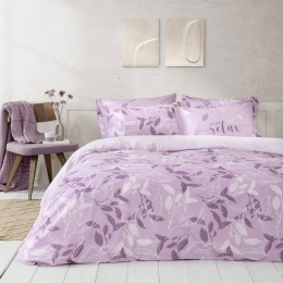Σεντόνια Florelia (Σετ 3τμχ) Lila Nima Μονό 170x260cm 100% Βαμβάκι