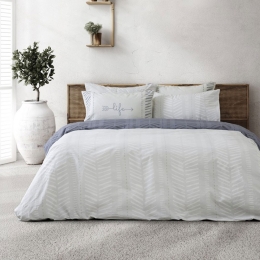 Σεντόνια Leklair (Σετ 4τμχ) Light Grey Nima Υπέρδιπλo 240x260cm 100% Βαμβάκι