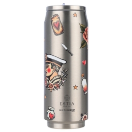 Ποτήρι - Θερμός Old School Ink Save The Aegean 01-31282 500ml Silver-Multi Estia