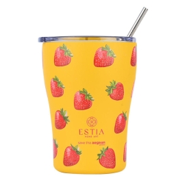 Ποτήρι - Θερμός Με Καλαμάκι Berry Bright Save The Aegean 01-31688 350ml Yellow-Red Estia