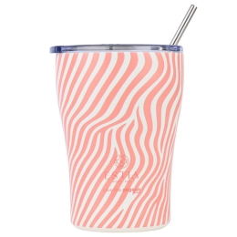 Ποτήρι - Θερμός Με Καλαμάκι Soft Ripple Save The Aegean 01-31732 350ml Terra-White Estia