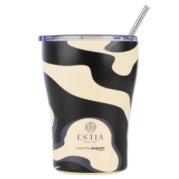 Ποτήρι - Θερμός Με Καλαμάκι Bold Drift Save The Aegean 01-31794 350ml Beige-Black Estia