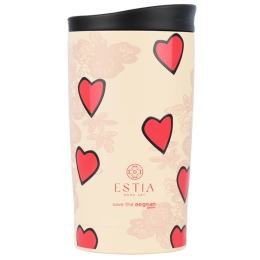 Ποτήρι - Θερμός Tender Lace Save The Aegean 01-31930 350ml Ivory-Red Estia