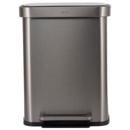 Κάδος Απορριμάτων Flatop Soft Close 01-31954 50Lt 45x37,5x57cm Mat Inox Estia Ανοξείδωτο Ατσάλι