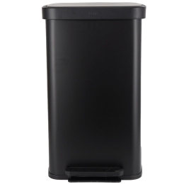 Κάδος Απορριμάτων Flatop Soft Close 01-31985 70Lt 45x37,5x74,5cm Mat Black Estia Ανοξείδωτο Ατσάλι