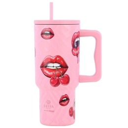 Κούπα - Θερμός Με Καλαμάκι Blush Pop Tumbler XL Save The Aegean 01-32067 900ml Pink-Red Estia