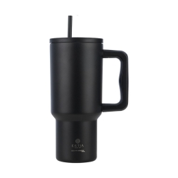 Κούπα - Θερμός Με Καλαμάκι Tumbler XL Save The Aegean 01-32111 900ml Midnight Black Estia