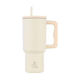 Κούπα - Θερμός Με Καλαμάκι Tumbler XL Save The Aegean 01-32128 900ml Lily White Estia