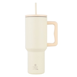 Κούπα - Θερμός Με Καλαμάκι Tumbler XL Save The Aegean 01-32197 1,2Lt Lily White Estia