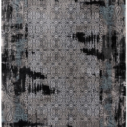 Χαλί Naf Naf Negro 12893 U01 Black-Grey Βιοκαρπέτ 80X220cm