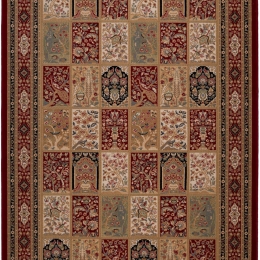 Χαλί Lovewool 66451 51066 Bordo-Beige Βιοκαρπέτ 240X340cm