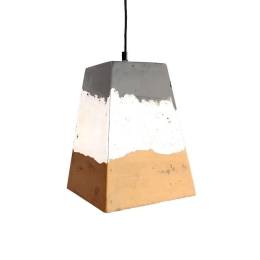 Φωτιστικό Οροφής Lett 017675 20,5x20,5xH27cm E27 Yellow-Grey-White