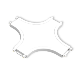 Σύνδεσμος Μαγνητικής Ράγας Bisqit VK/04483/W/CON 40V Ultra Slim IP20 Σταυρός 11x2.5cm White VKLed