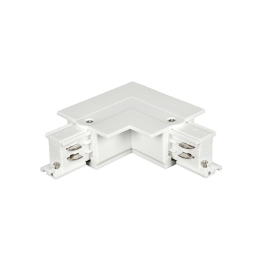 Σύνδεσμος Χωνευτής Ράγας L VK/28R/W Γωνία 90° IP20 11x3,5x11cm White VKLed