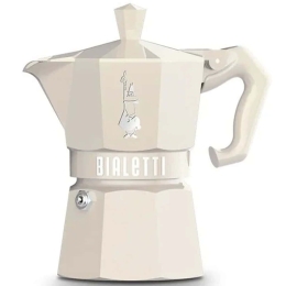 Καφετιέρα Espresso Moka Exclusive 209.0009059 3Cups Cream Bialetti Αλουμίνιο