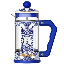 Καφετιέρα Γαλλικού Χειροκίνητη D&G Blu Mediterraneo 209.0005353 350ml Multi-Blue Bialetti Γυαλί