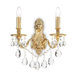 Φωτιστικό Τοίχου-Απλίκα Gioconda 060491 31x42,5x21,5cm 2xE14 40W Gold Ideal Lux