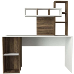 Γραφείο Coral 731WAT3810 140x60x153,8cm White-Walnut