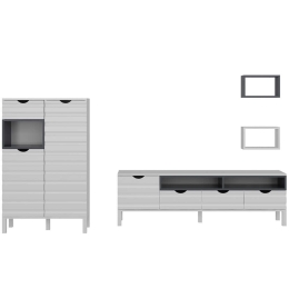 Σύνθεση Τηλεόρασης Adel 875ZNA3026 180x35x53,6cm White-Anthracite