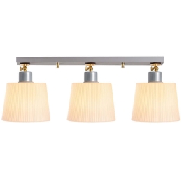 Φωτιστικό Οροφής - Πλαφονιέρα Kemer 525NOR1165 Φ68x24cm 3xE27 40W Silver Opviq