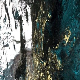Χαλί Exfab264 593HFT1247 Petrol-Gold Conceptum Hypnose 80X200cm