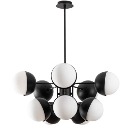 Φωτιστικό Οροφής Karsor 584TTM1286 68x68x75cm 10xE27 40W Black-White Opviq