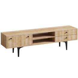 Έπιπλο Tηλεόρασης Alessa 393MRD1103 180x35x47cm Oak