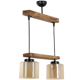 Φωτιστικό Οροφής David 534LUN3376 45x15x80cm 2xE27 40W Natural-Gold Opviq