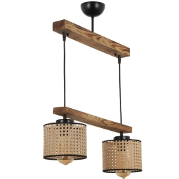 Φωτιστικό Οροφής David 534LUN3386 45x15x80cm 2xE27 40W Natural Opviq