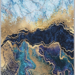 Χαλί Hmnt768 478HFT1160 Blue-Gold Conceptum Hypnose 100X200cm