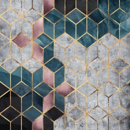 Χαλί Hmnt774 478HFT1241 Petrol-Gold Conceptum Hypnose 120X180cm
