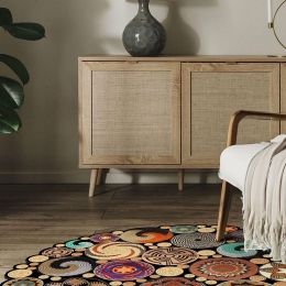 Χαλί Hmnt971 478HFT3270 Natural-Multi Conceptum Hypnose 120X120cm Round