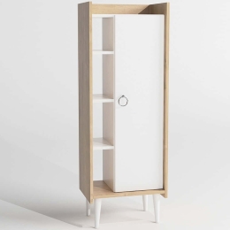 Βιβλιοθήκη Lagomood Ruby 492LGM1127 50x30x140cm Oak-White