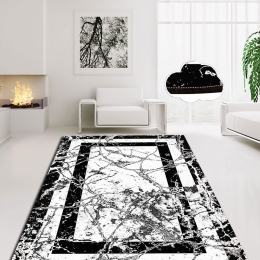 Χαλί Marmor 286CHL4127 Black-White Conceptum Hypnose 80X150cm