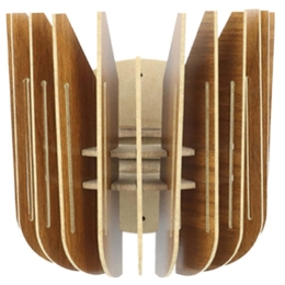 Φωτιστικό Τοίχου - Απλίκα 390FLH2127 18,5x16x20cm E27 40W Walnut Opviq