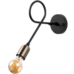 Φωτιστικό Τοίχου - Απλίκα Viraj 942FLG2131 12x31x25cm 1xE27 15W Black-Gold Opviq