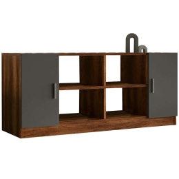 Μπουφές Vo 956LCS1504 139,8x46,3x61,8cm Walnut-Anthracite Μοριοσανίδα, Μελαμίνη