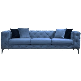 Καναπές Τριθέσιος Como 569HLN1112 237x90x73cm Blue
