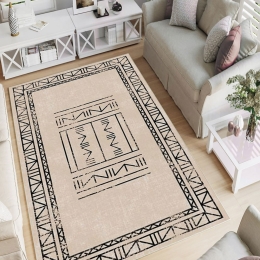 Χαλί W1052 213HFT1477 Beige-Black Conceptum Hypnose 100X200cm