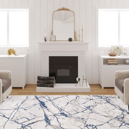 Χαλί W1063 213HFT1581 White-Blue Conceptum Hypnose 180X280cm