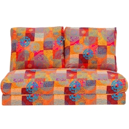 Πουφ Διθέσιο Αναδιπλούμενο Taida 859FTN2705 120x68x62cm Multi