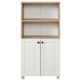 Ντουλάπι Tuvalle 230TVL1501 60x37x120cm Oak-White Μοριοσανίδα,Mdf