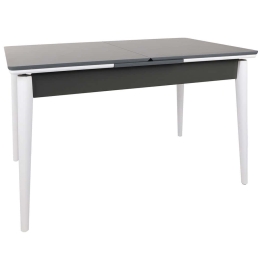 Τραπέζι Επεκτεινόμενο Sigma 974NMB1733 130/166x80x80cm Anthracite-White Πλαστικό,Mdf
