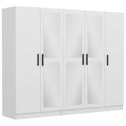 Ντουλάπα Πεντάφυλλη Kale 506MNR2568 225x52x210cm White Πεντάφυλλη