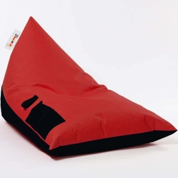 Πουφ Αδιάβροχο Pyramid 248FRN1205 145x90x35cm Red-Black