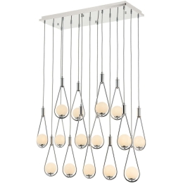 Φωτιστικό Οροφής 301AUR1270 85x35x115cm 15xG9 10W Chrome Opviq