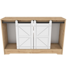 Έπιπλο Τηλεόρασης Ahris 322RTC2199 140x35x85cm Oak-White
