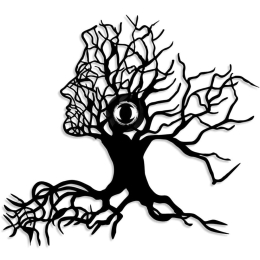 Διακοσμητικό Φωτιστικό Τοίχου Tree Man 526SHD1177 51x9x47cm 1xE27 40W Black Opviq